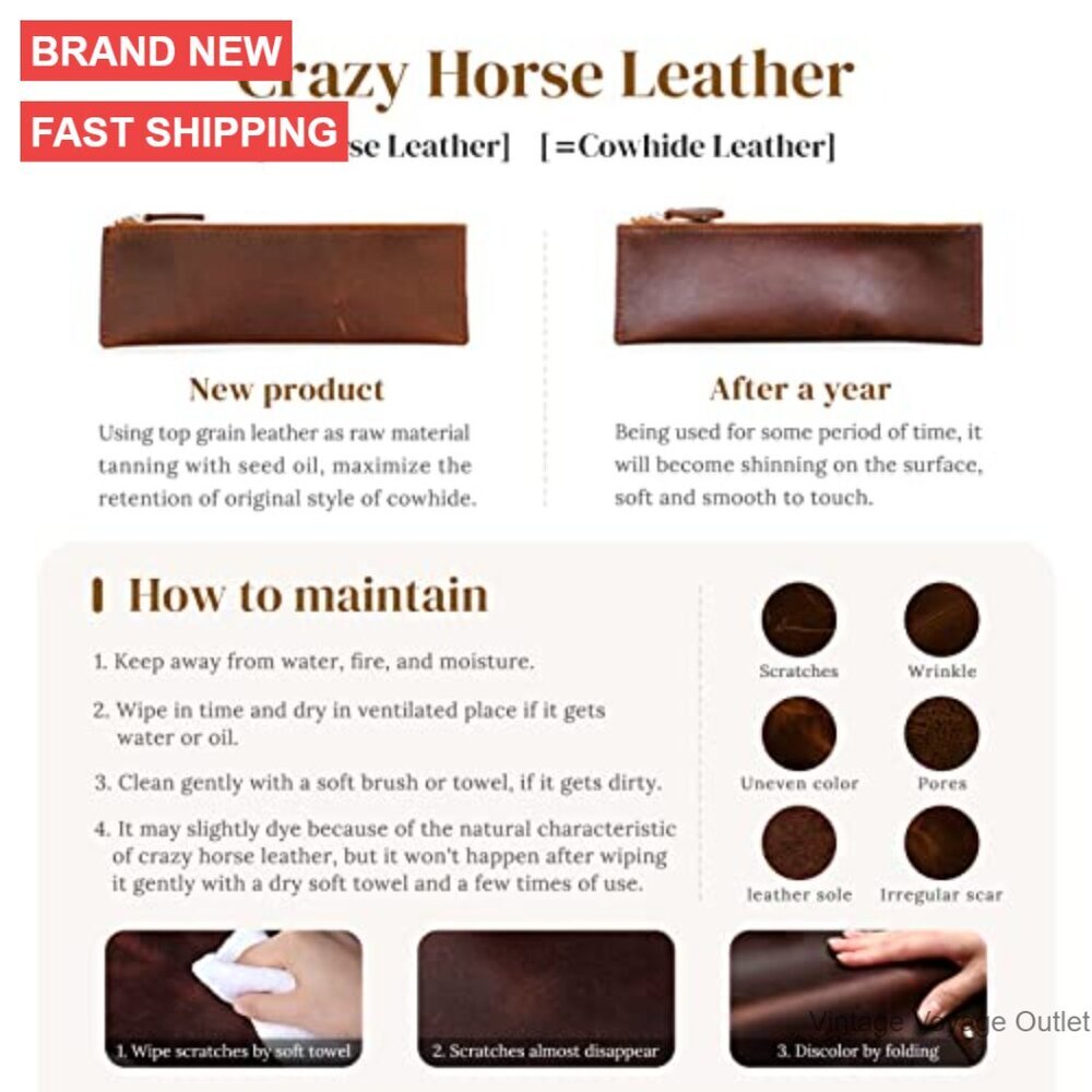 Genuine Leather Large Tote Bag for Women Work Purse Shoulder Bag - Picture 6 of 7